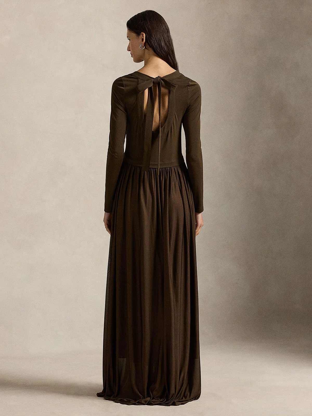 POLO RALPH LAUREN Đầm Nữ Tie-Back Jersey Maxidress