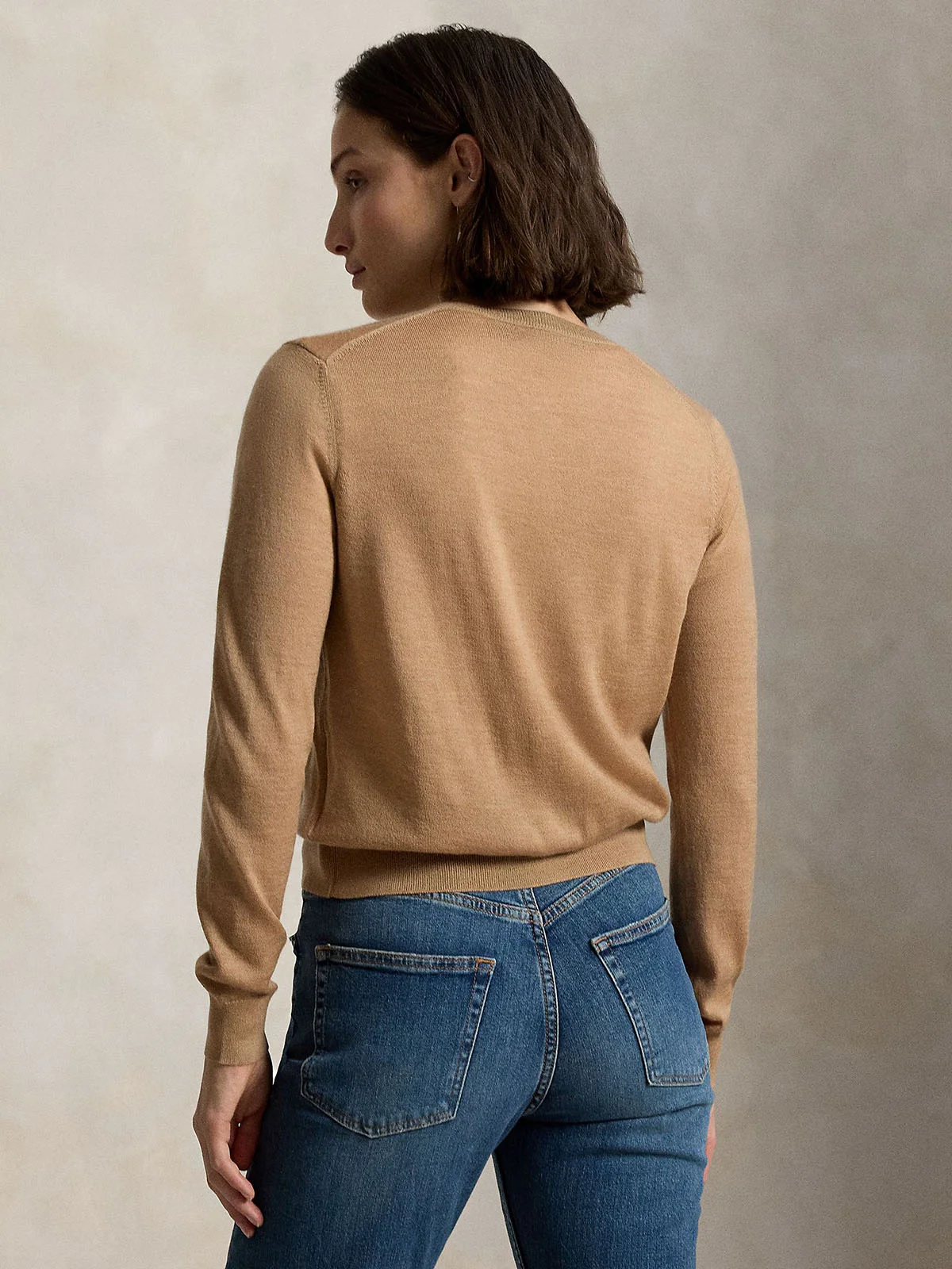 POLO RALPH LAUREN Áo Cardigan Nữ Tay Dài Merino Wool Crewneck Cardigan
