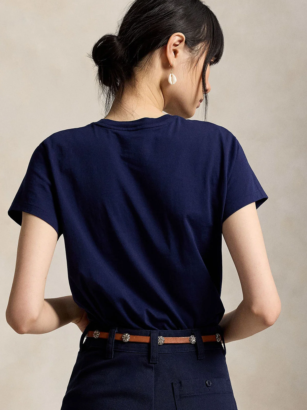 POLO RALPH LAUREN Áo Thun Nữ Tay Ngắn Classic Fit Cotton Jersey Crewneck Tee