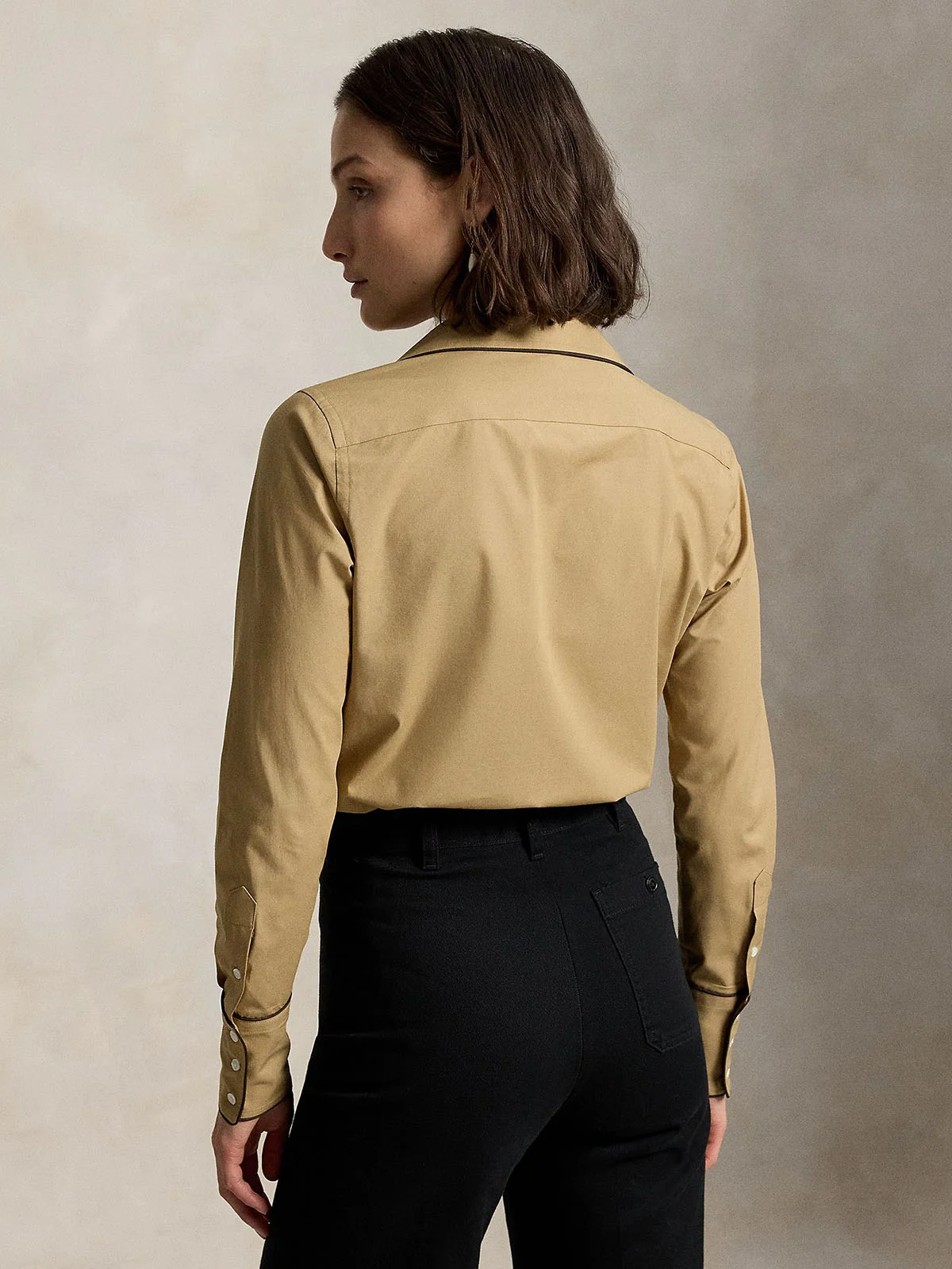 POLO RALPH LAUREN Áo Sơ Mi Nữ Tay Dài Stretch Slim Fit Stretch Cotton Shirt
