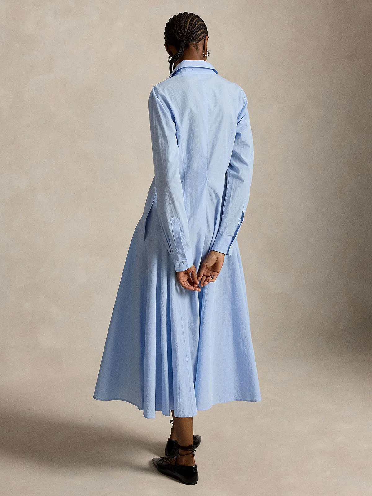 POLO RALPH LAUREN Đầm Nữ Cotton Paneled Shirtdress