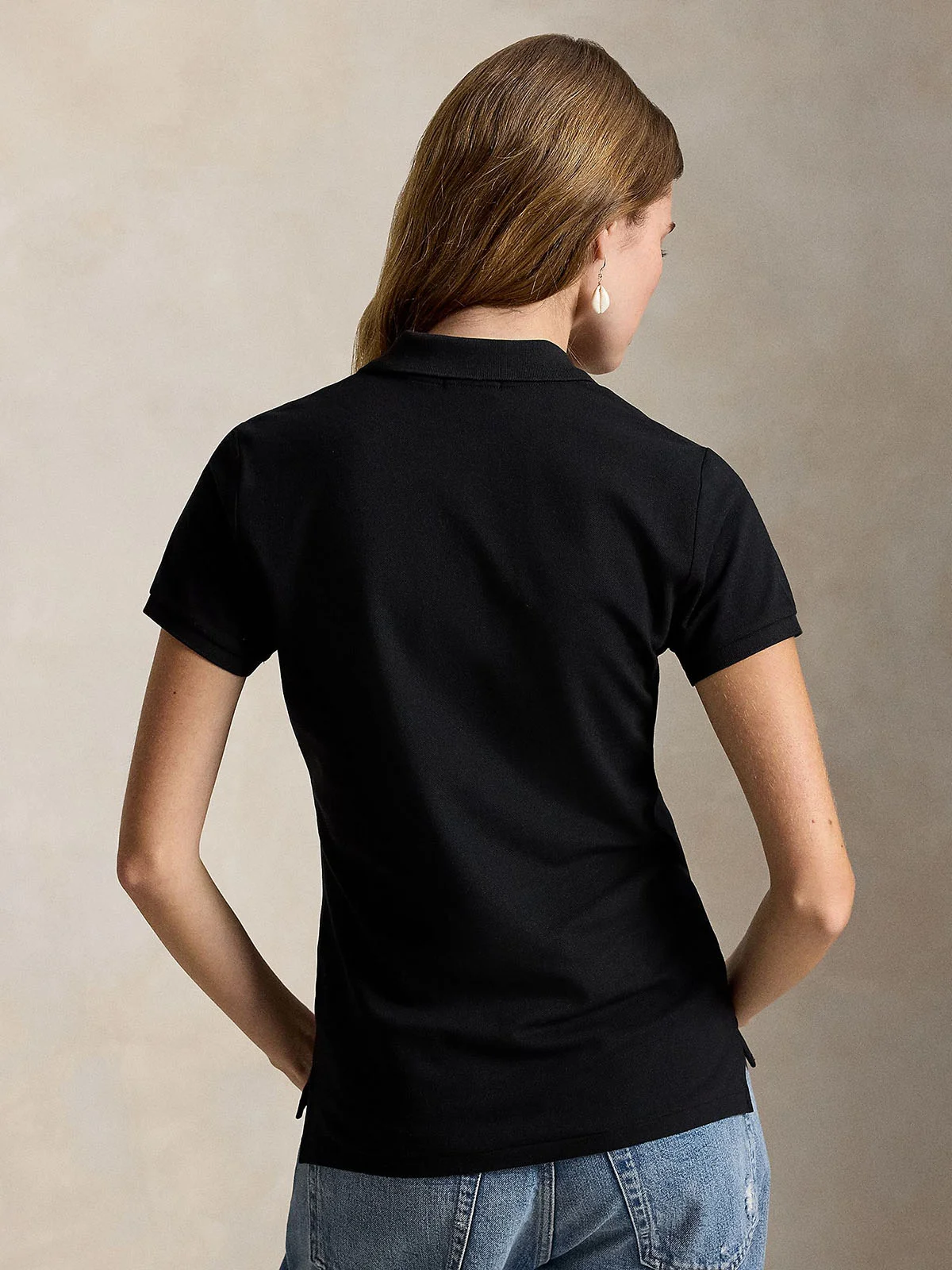 POLO RALPH LAUREN Áo Polo Nữ Tay Ngắn Slim Fit Stretch Polo Shirt