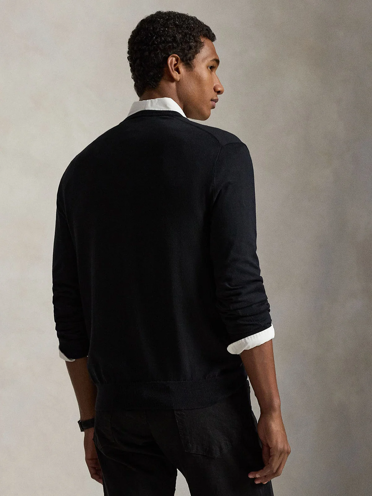 POLO RALPH LAUREN Áo Pullover Nam Tay Dài Slim Fit Cotton V-Neck Sweater