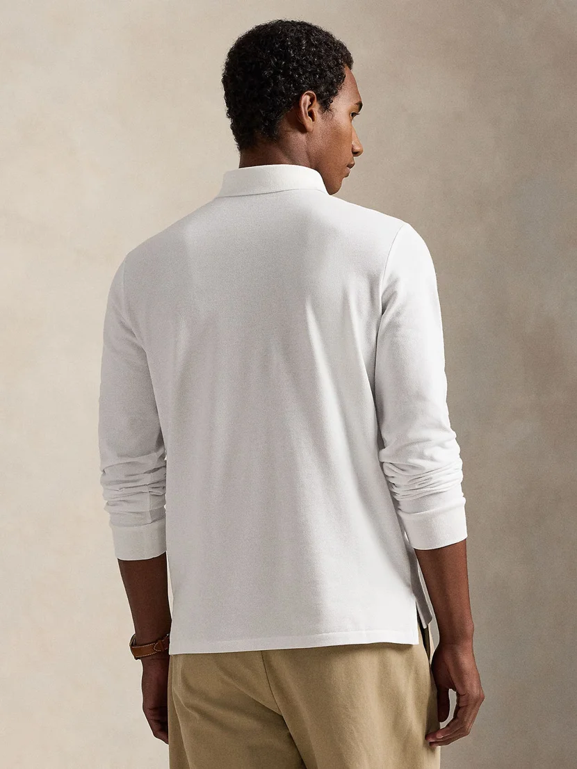 POLO RALPH LAUREN Áo Polo Nam Tay Dài Custom Slim Fit Mesh Polo Shirt