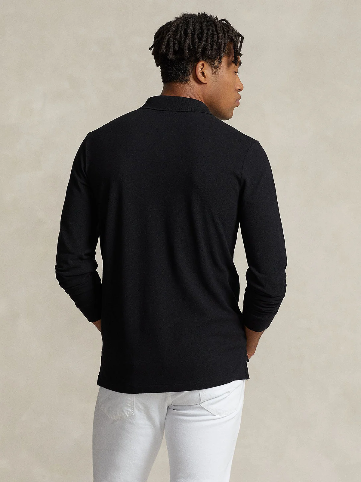 POLO RALPH LAUREN Áo Polo Nam Tay Dài Custom Slim Fit Mesh Polo Shirt