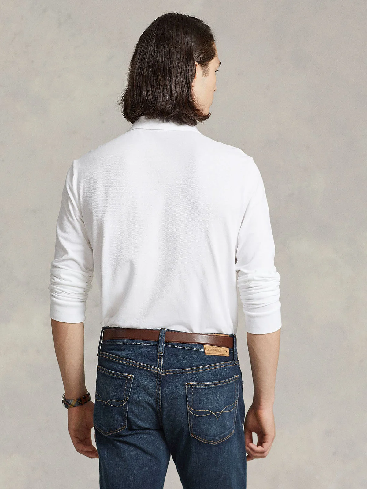 POLO RALPH LAUREN Áo Polo Nam Tay Dài Slim Fit Mesh Long-Sleeve Polo