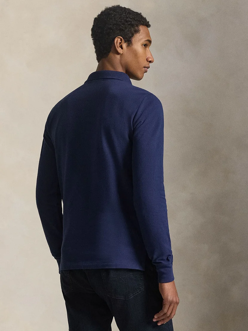 POLO RALPH LAUREN Áo Polo Nam Tay Dài Slim Fit Mesh Long-Sleeve Polo