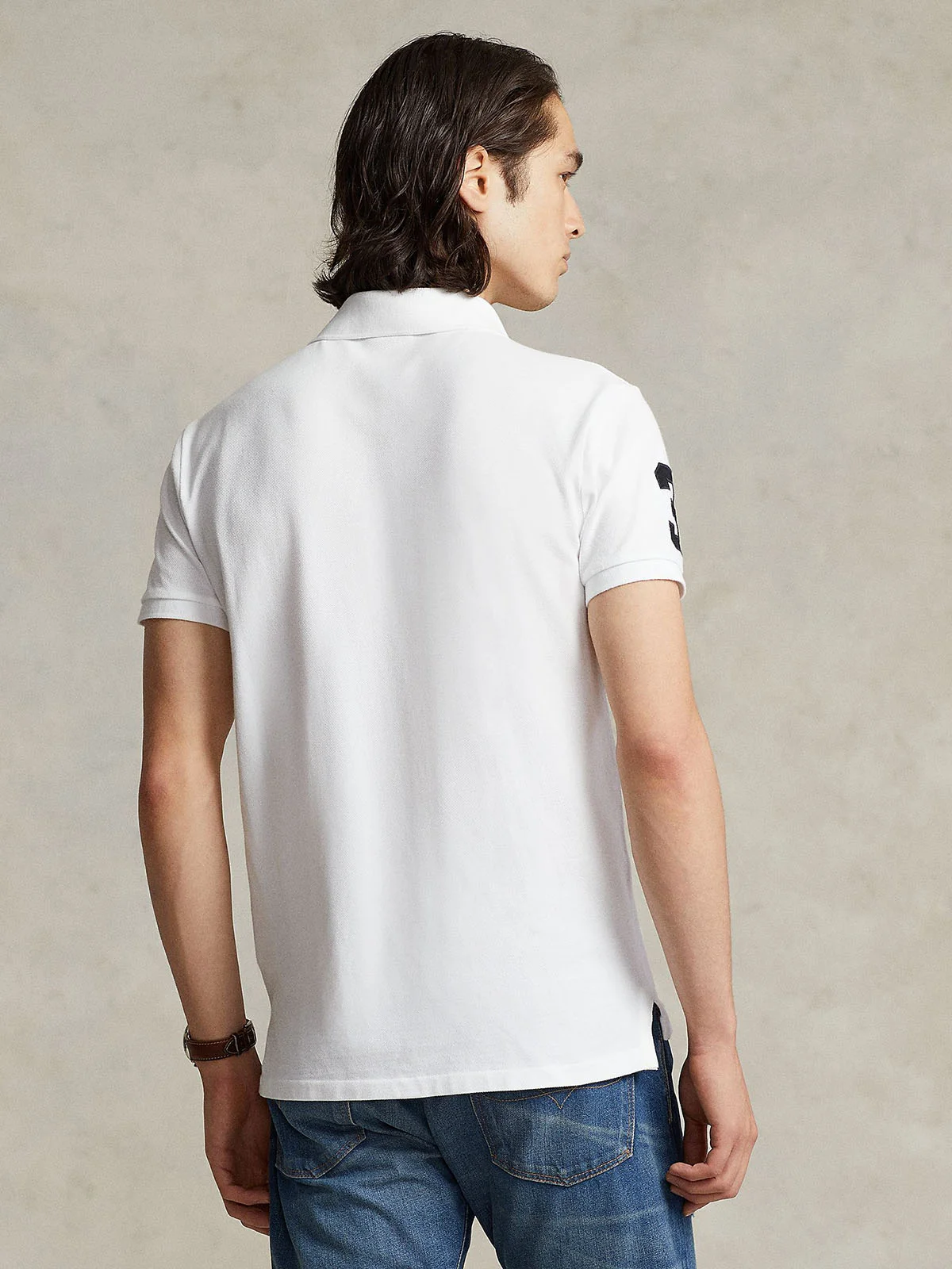 POLO RALPH LAUREN Áo Polo Nam Tay Ngắn Custom Slim Fit Big Pony Mesh Polo Shirt