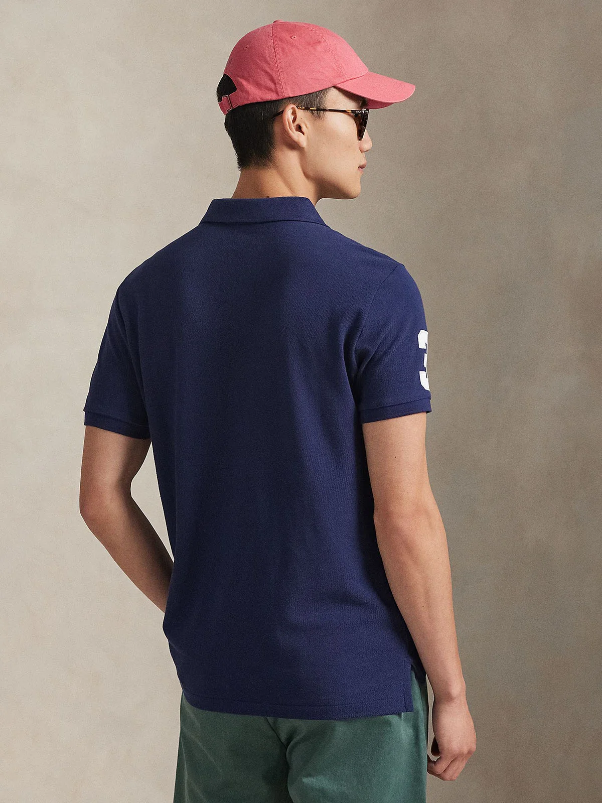 POLO RALPH LAUREN Áo Polo Nam Tay Ngắn Custom Slim Fit Big Pony Mesh Polo Shirt