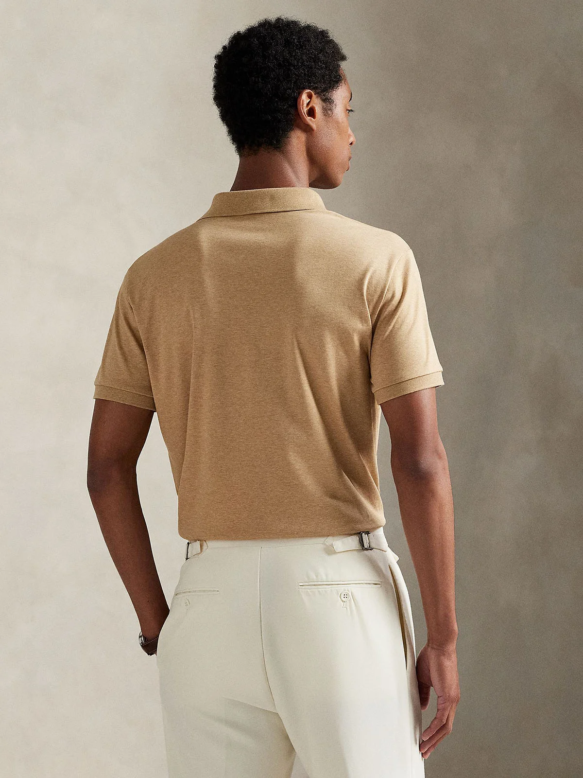 POLO RALPH LAUREN Áo Polo Nam Tay Ngắn Custom Slim Fit Soft Cotton Polo Shirt