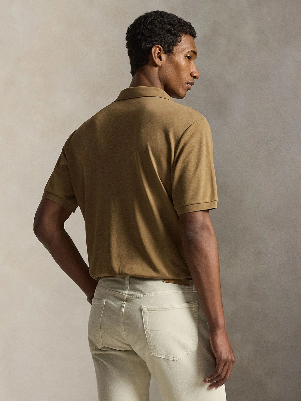 POLO RALPH LAUREN Áo Polo Nam Tay Ngắn Custom Slim Fit Soft Cotton Polo Shirt