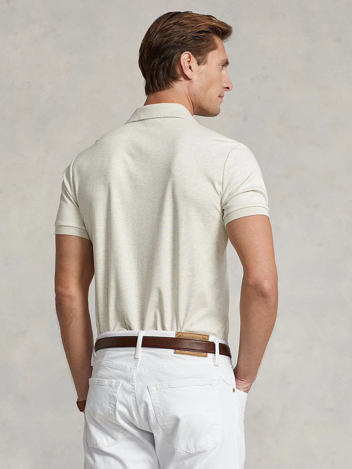 POLO RALPH LAUREN Áo Polo Nam Tay Ngắn Custom Slim Fit Soft Cotton Polo Shirt
