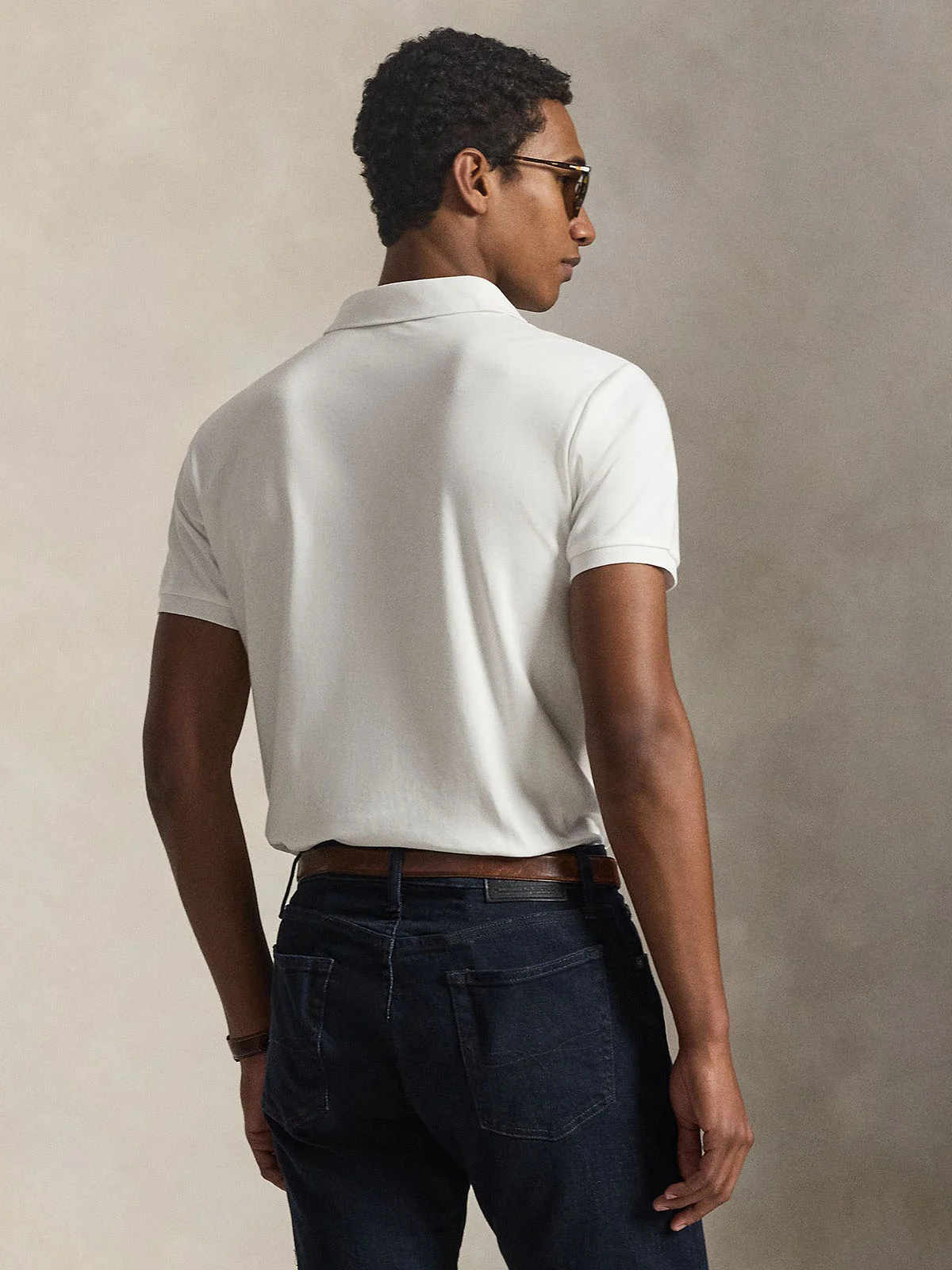 POLO RALPH LAUREN Áo Polo Nam Tay Ngắn Custom Slim Fit Soft Cotton Polo Shirt