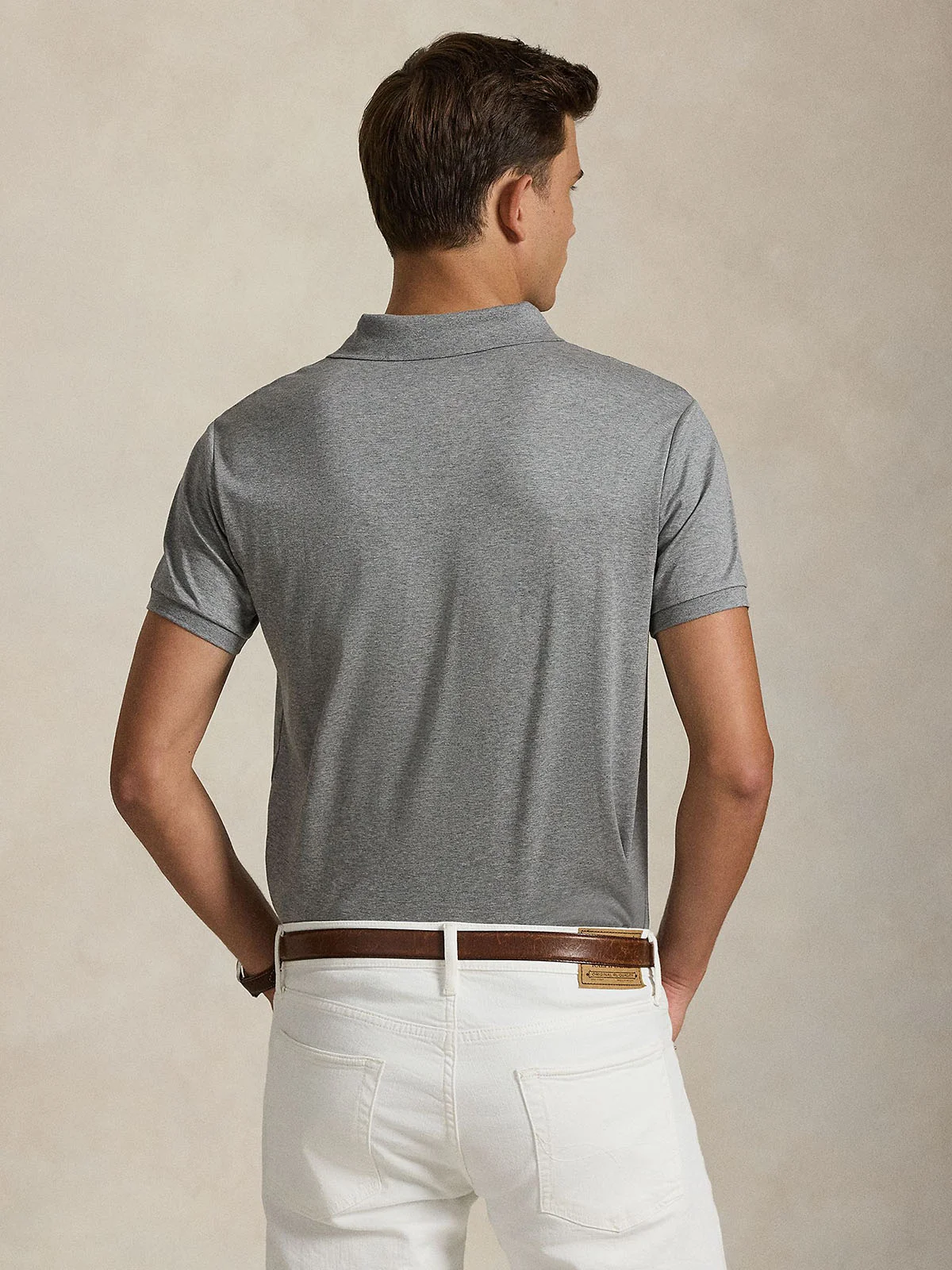 POLO RALPH LAUREN Áo Polo Nam Tay Ngắn Custom Slim Fit Soft Cotton Polo Shirt