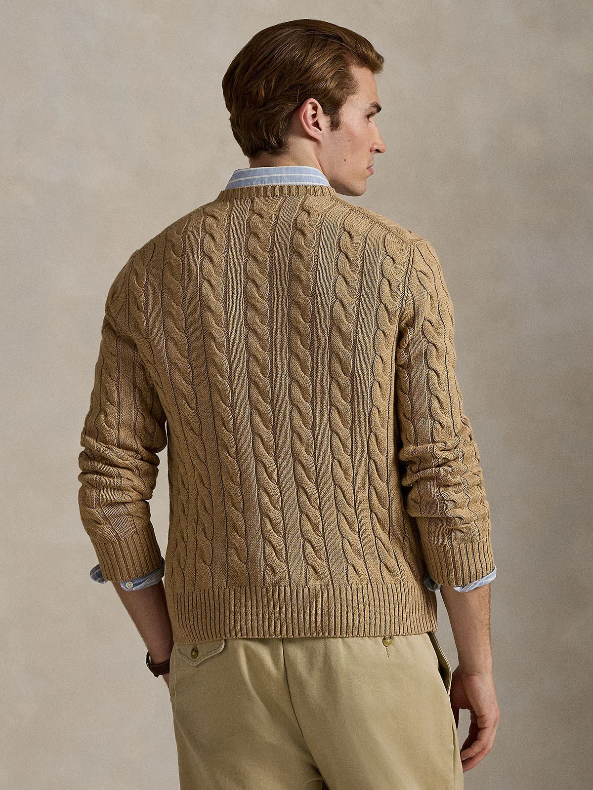 POLO RALPH LAUREN Áo Sweater Nam Tay Dài Cable-Knit Cotton Sweater