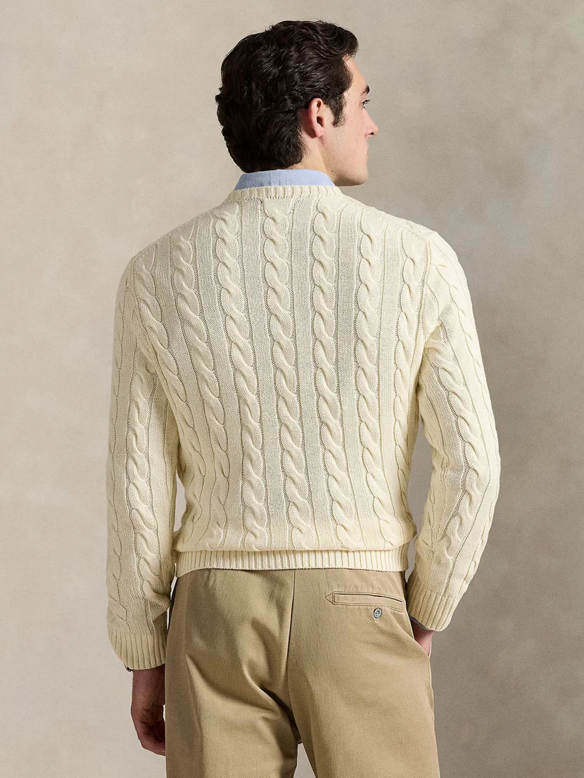 POLO RALPH LAUREN Áo Len Nam Tay Dài Cable-Knit Cotton Sweater