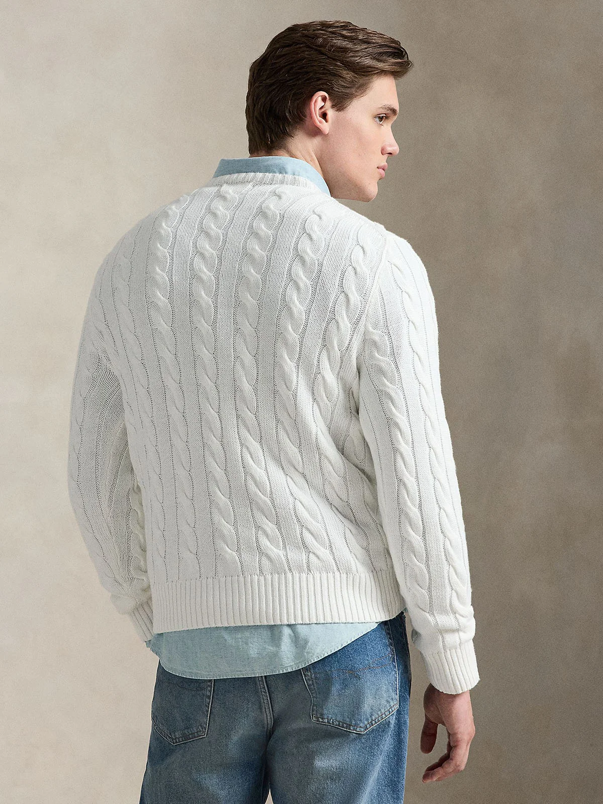 POLO RALPH LAUREN Áo Sweater Nam Tay Dài Cable-Knit Cotton Sweater