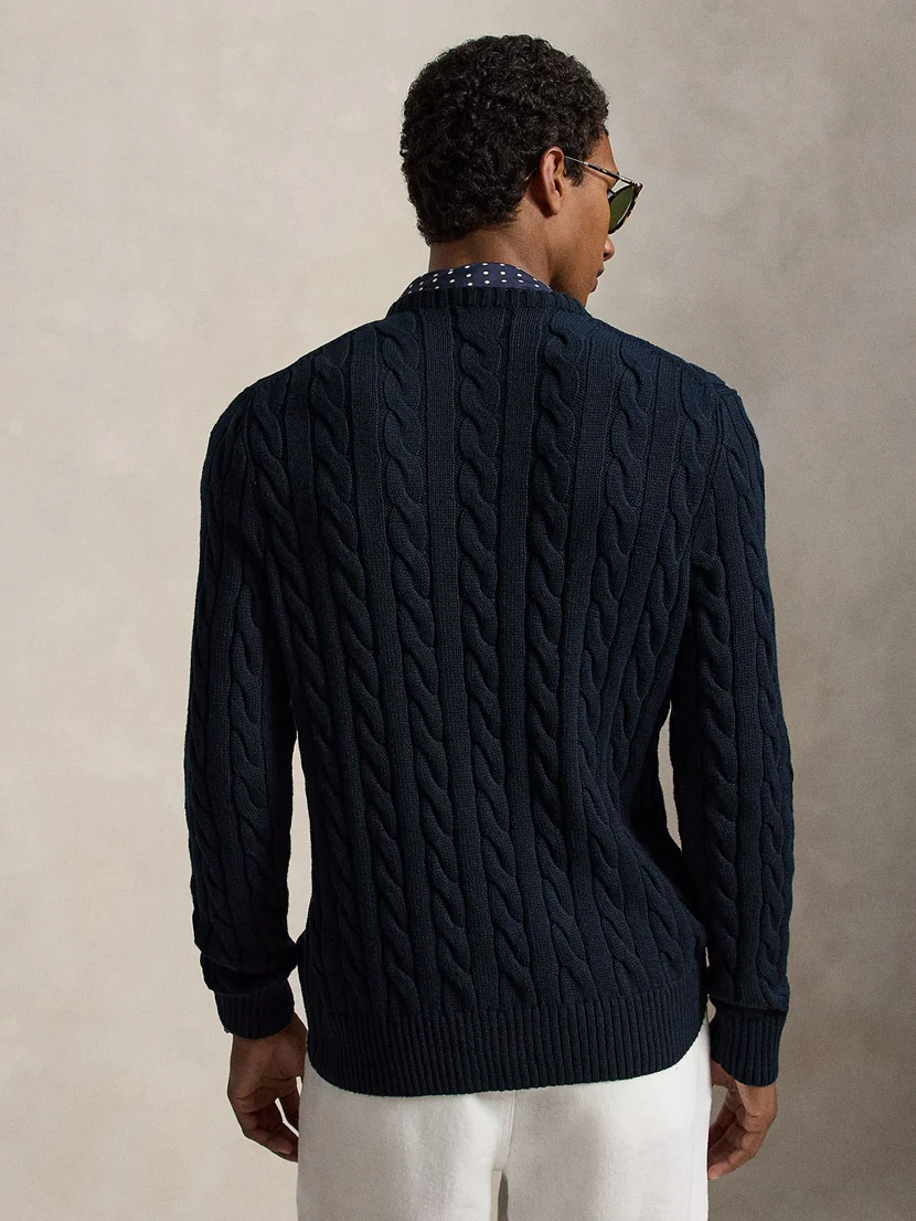 POLO RALPH LAUREN Áo Sweater Nam Tay Dài Cable-Knit Cotton Sweater