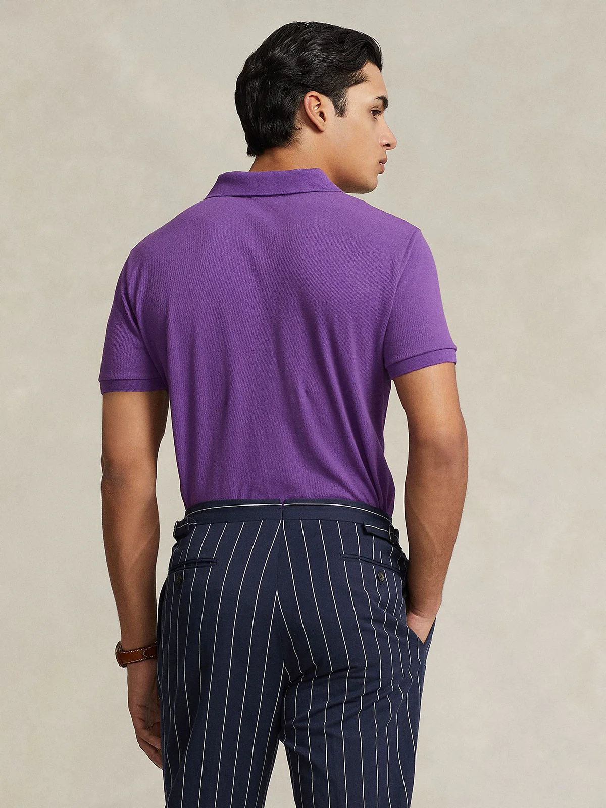 POLO RALPH LAUREN Áo Polo Nam Tay Ngắn Custom Slim Fit Mesh Polo Shirt