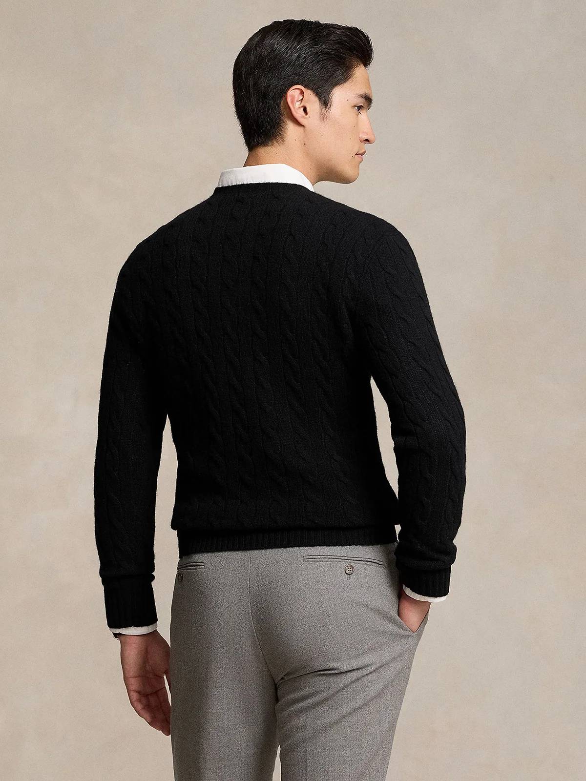 POLO RALPH LAUREN Áo Sweater Nam Tay Dài Cable-Knit Wool-Cashmere Sweater