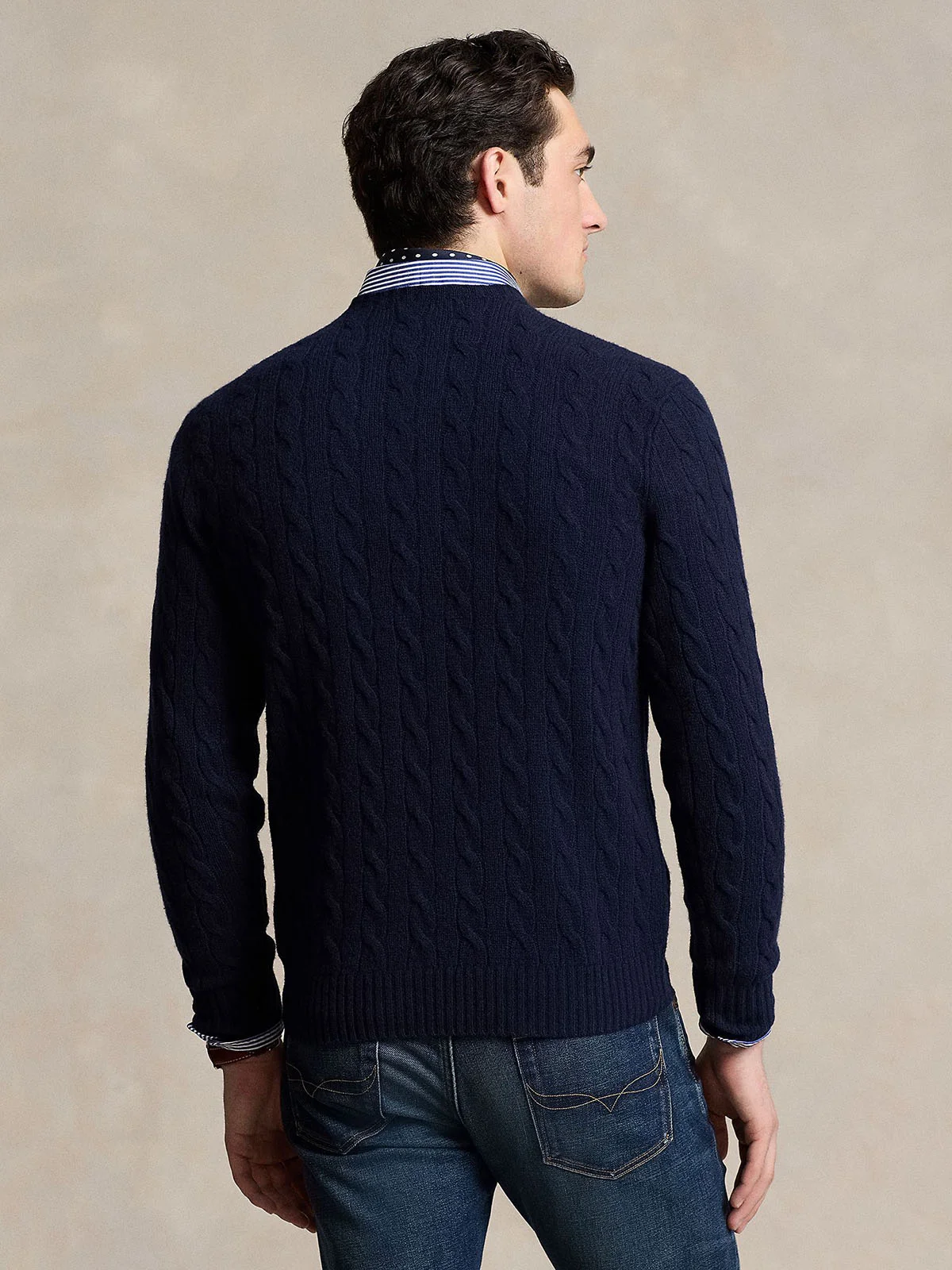 POLO RALPH LAUREN Áo Sweater Nam Tay Dài Cable-Knit Wool-Cashmere Sweater