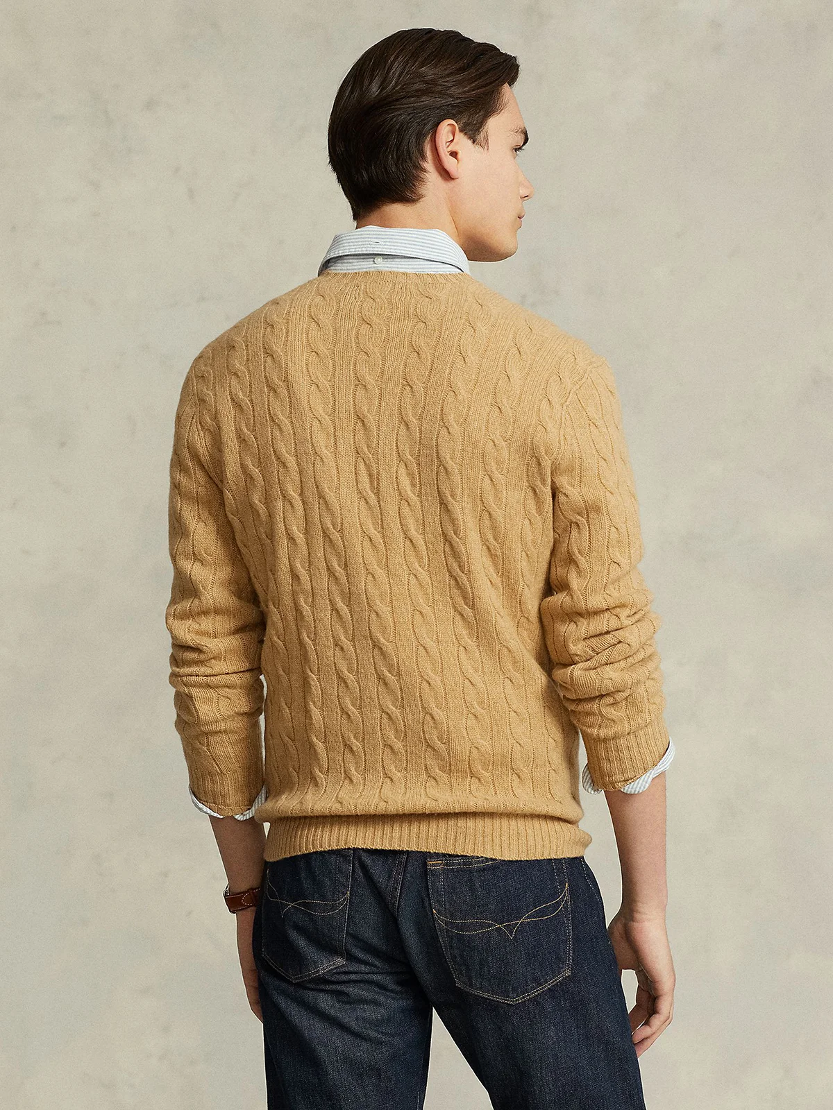 POLO RALPH LAUREN Áo Sweater Nam Tay Dài Cable-Knit Wool-Cashmere Sweater