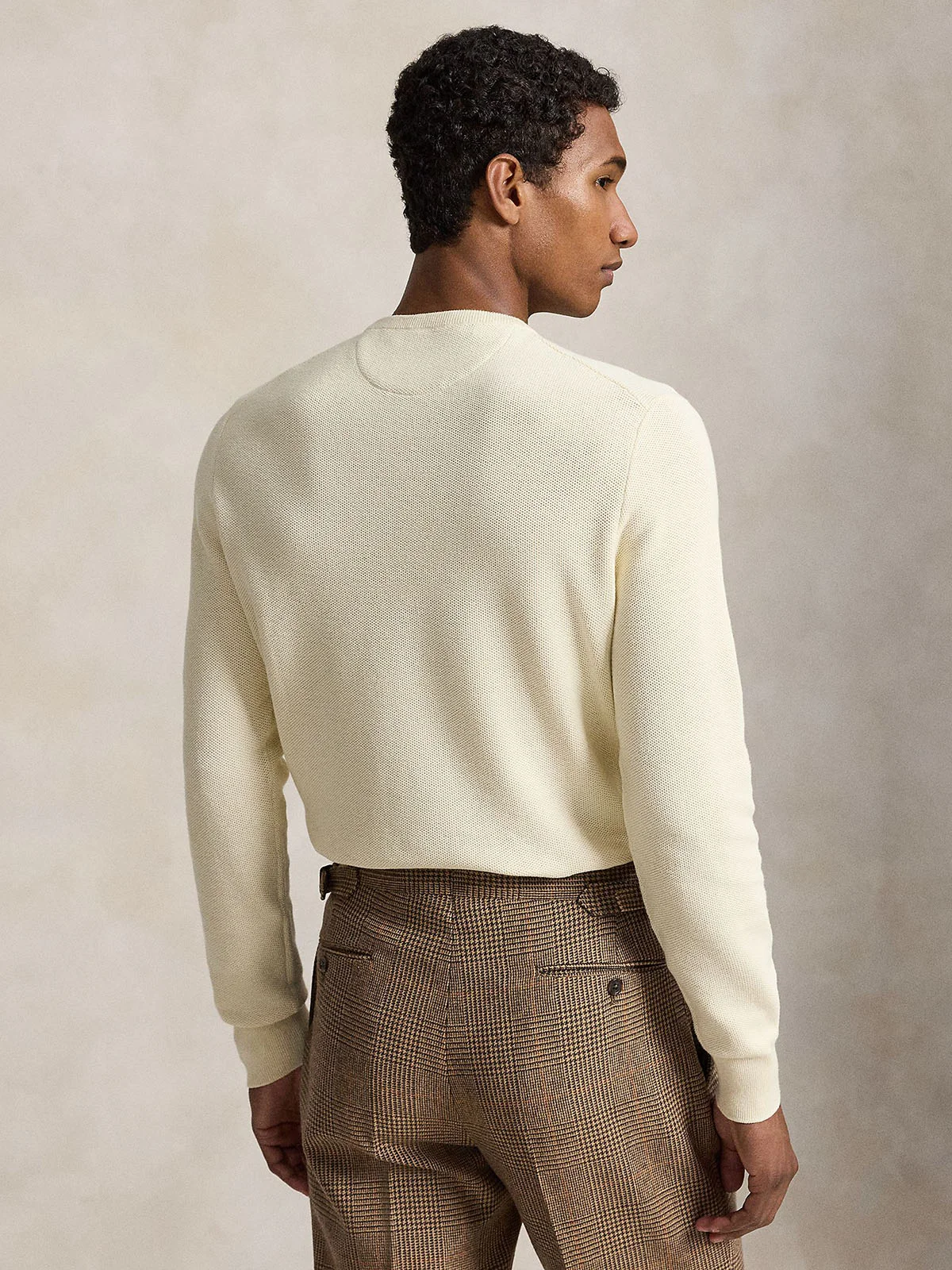 POLO RALPH LAUREN Áo Pullover Nam Tay Dài Mesh-Knit Cotton Crewneck Sweater