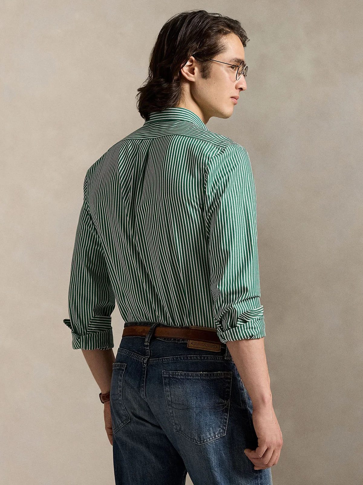 POLO RALPH LAUREN Áo Sơ Mi Nam Tay Dài Custom Fit Striped Stretch Poplin Shirt