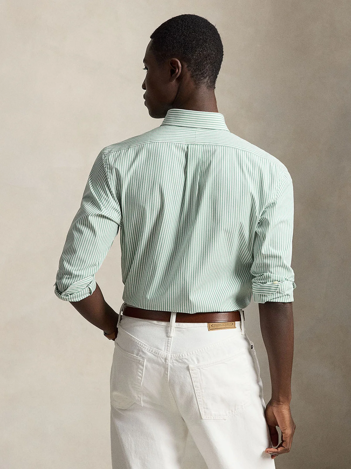 POLO RALPH LAUREN Áo Sơ Mi Nam Tay Dài Custom Fit Striped Stretch Poplin Shirt