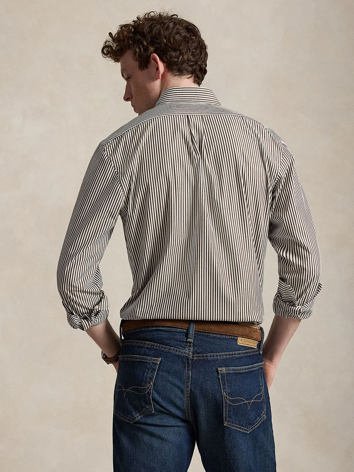 POLO RALPH LAUREN Áo Sơ Mi Nam Tay Dài Custom Fit Striped Stretch Poplin Shirt