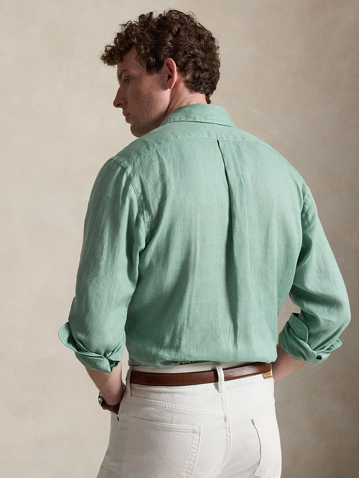 POLO RALPH LAUREN Áo Sơ Mi Nam Tay Dài Custom Fit Linen Shirt