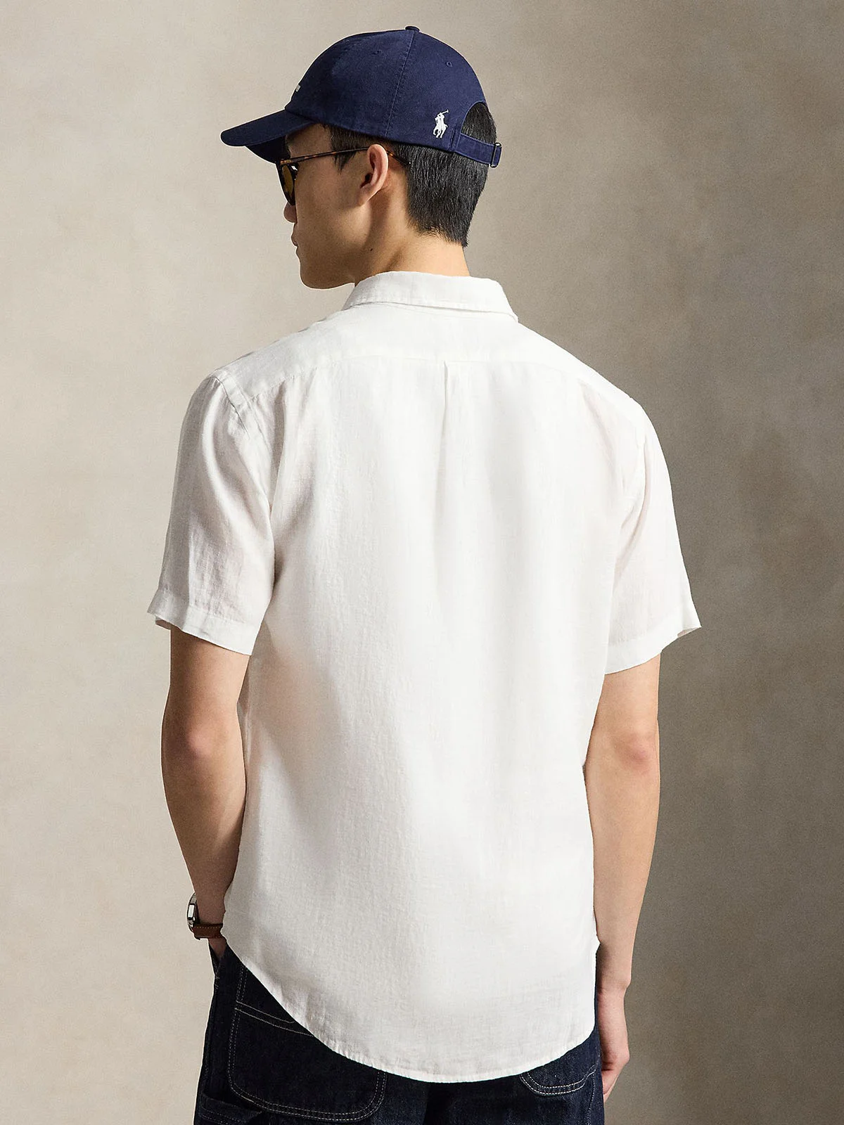 POLO RALPH LAUREN Áo Sơ Mi Nam Tay Ngắn Custom Fit Linen Shirt