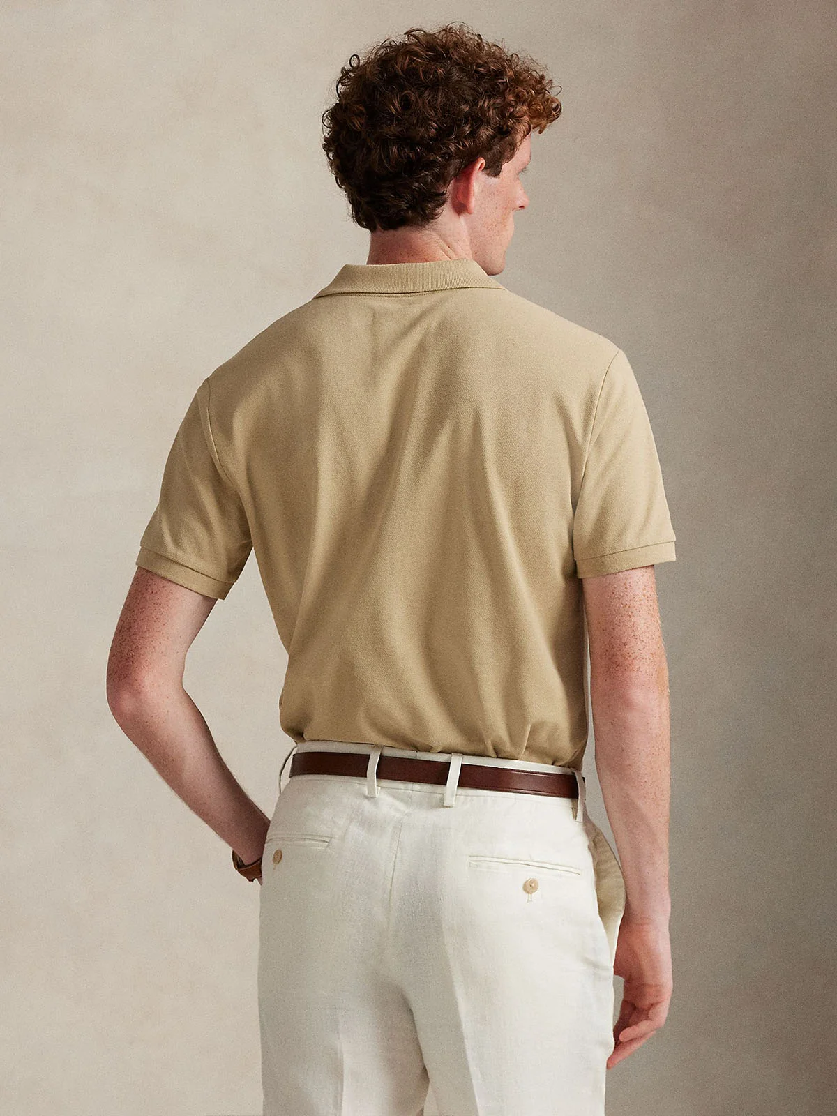 POLO RALPH LAUREN Áo Polo Nam Tay Ngắn Custom Slim Fit Stretch Mesh Polo Shirt