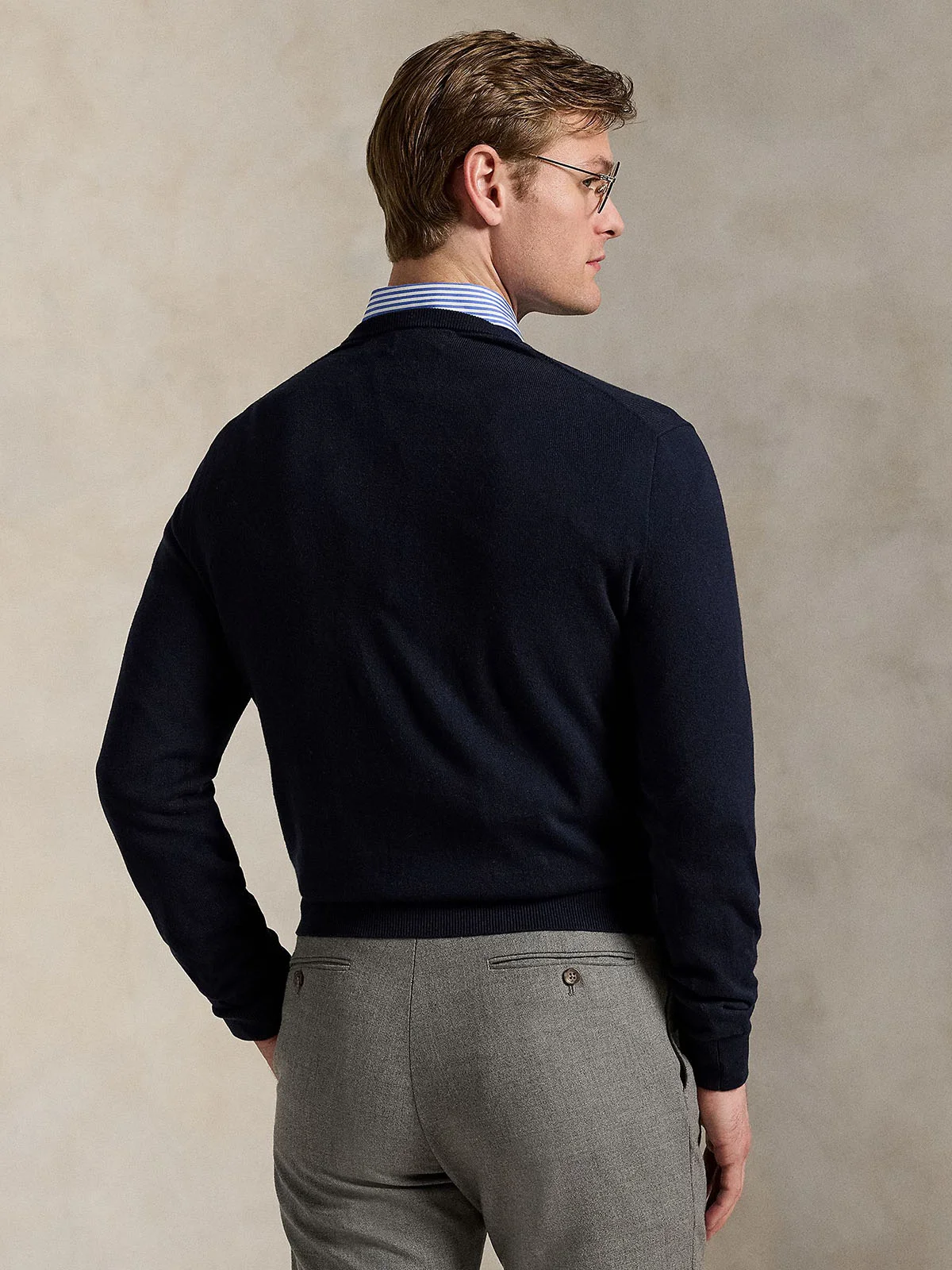 POLO RALPH LAUREN Áo Pullover Nam Tay Dài Cotton-Cashmere Crewneck Sweater
