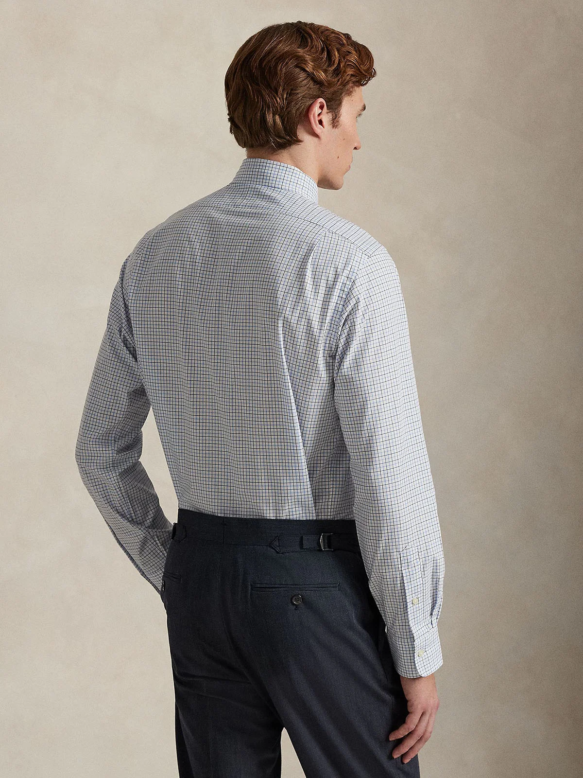 POLO RALPH LAUREN Áo Sơ Mi Nam Tay Dài Custom Fit Plaid Stretch Poplin Shirt