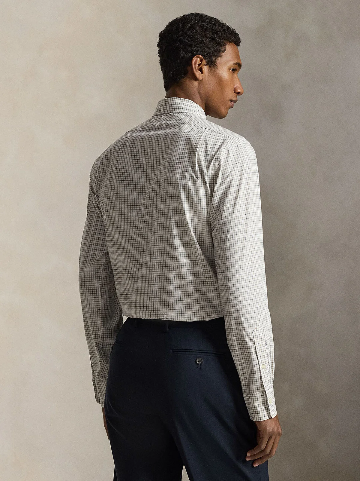 POLO RALPH LAUREN Áo Sơ Mi Nam Tay Dài Custom Fit Plaid Stretch Poplin Shirt