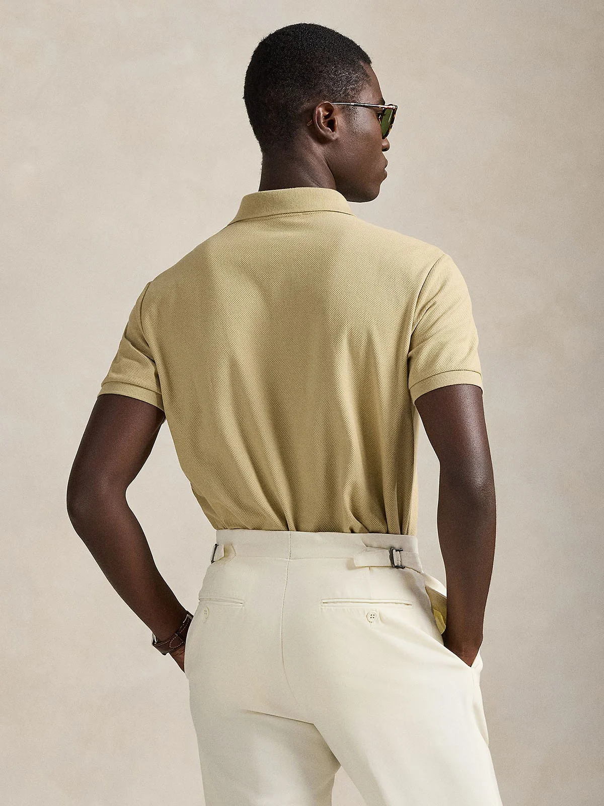 POLO RALPH LAUREN Áo Polo Nam Tay Ngắn Custom Slim Fit Honeycomb-Mesh Polo