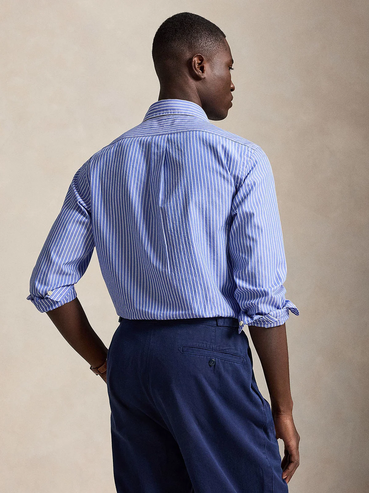 POLO RALPH LAUREN Áo Sơ Mi Nam Tay Dài Custom Fit Striped Broadcloth Shirt