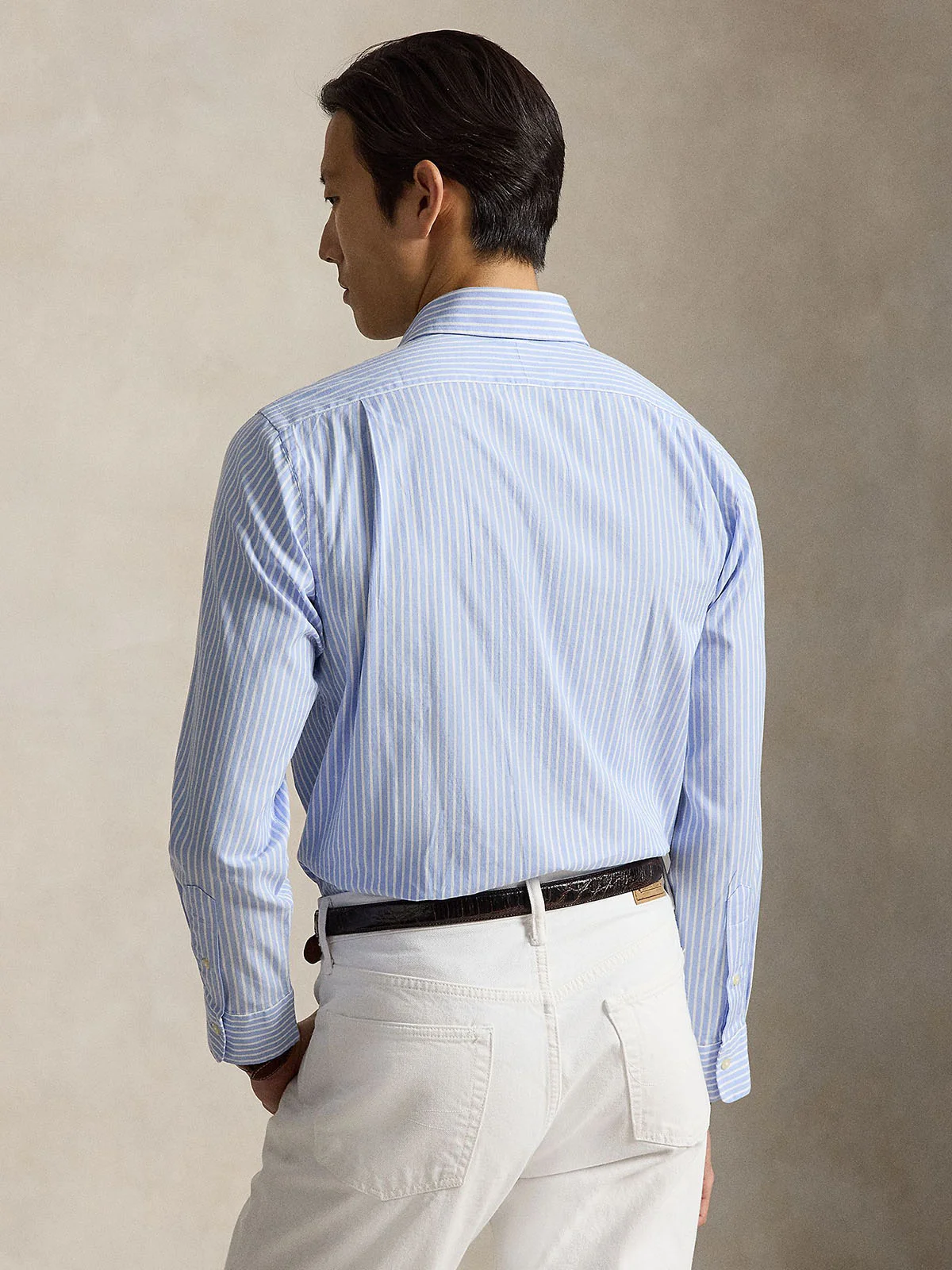 POLO RALPH LAUREN Áo Sơ Mi Nam Tay Dài Custom Fit Striped Stretch Oxford Shirt