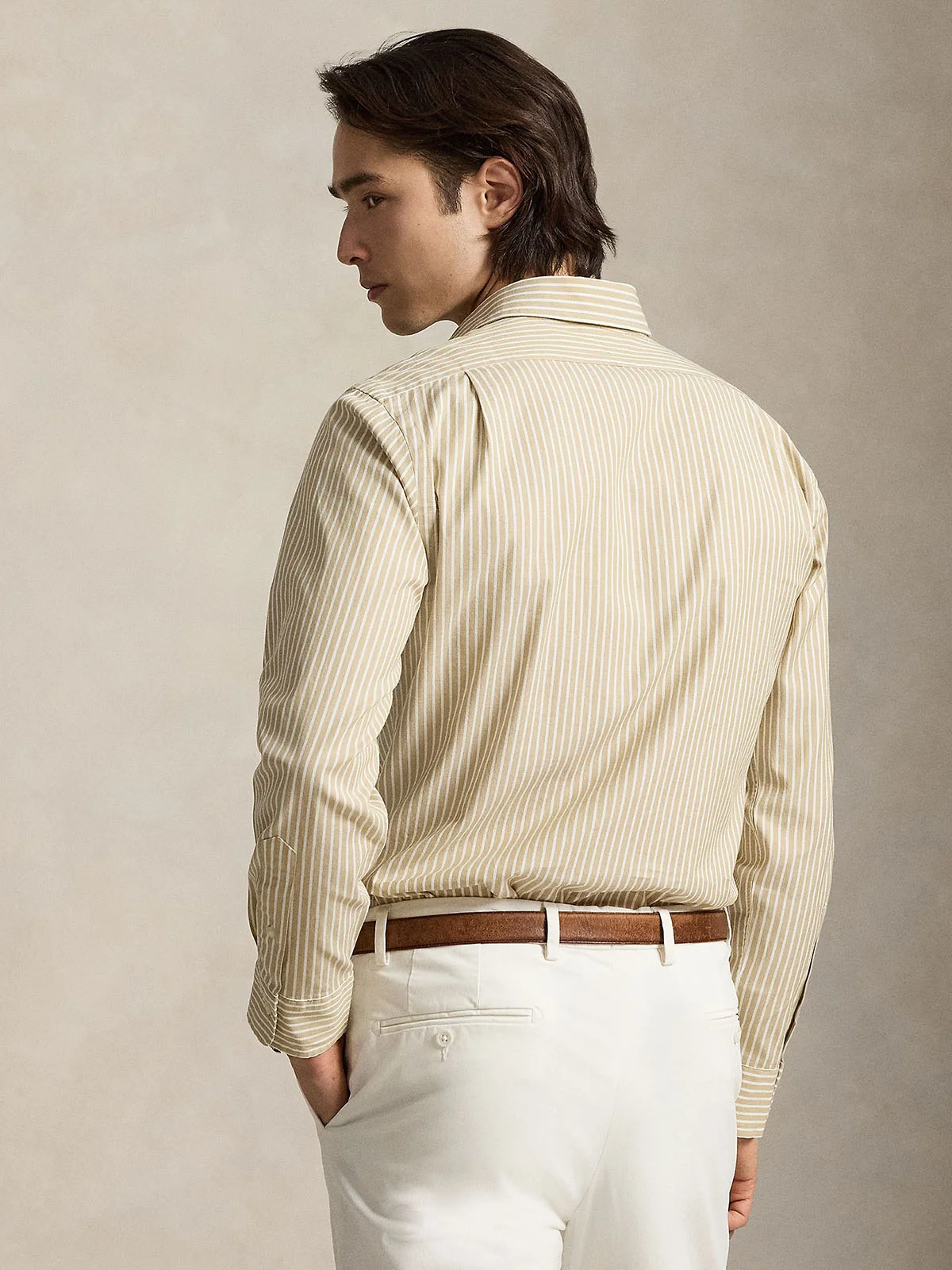 POLO RALPH LAUREN Áo Sơ Mi Nam Tay Dài Custom Fit Striped Stretch Oxford Shirt