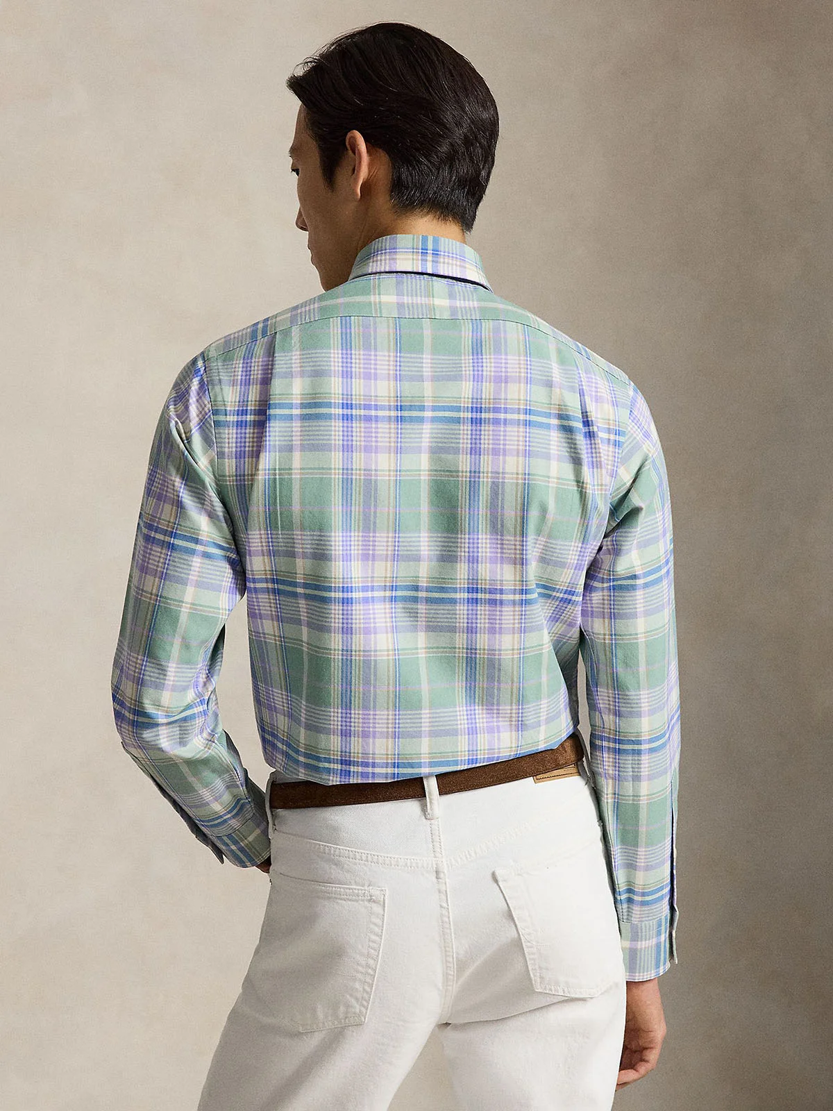 POLO RALPH LAUREN Áo Sơ Mi Nam Tay Dài Custom Fit Plaid Oxford Shirt
