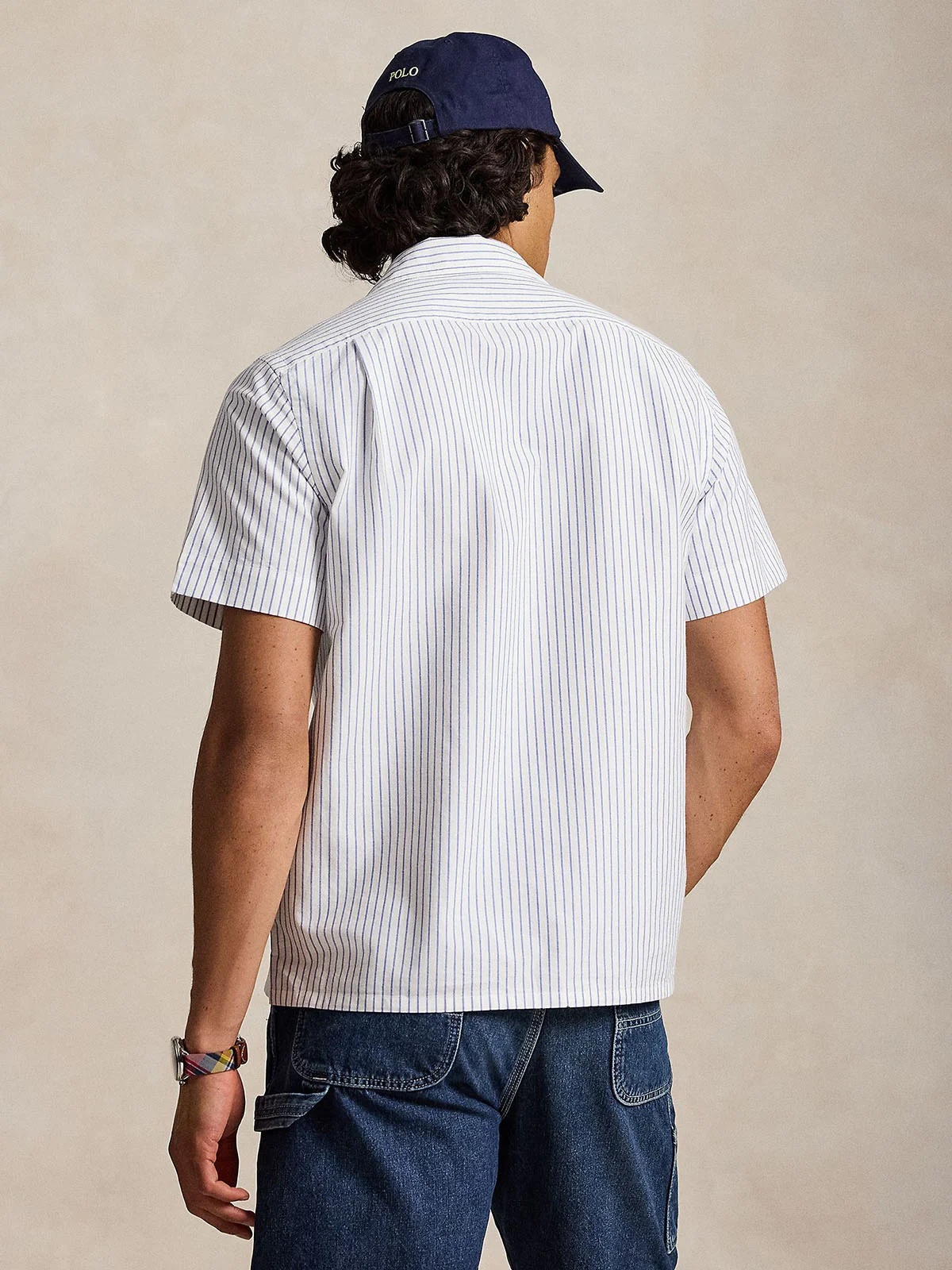 POLO RALPH LAUREN Áo Sơ Mi Nam Tay Ngắn Classic Fit Striped Oxford Camp Shirt