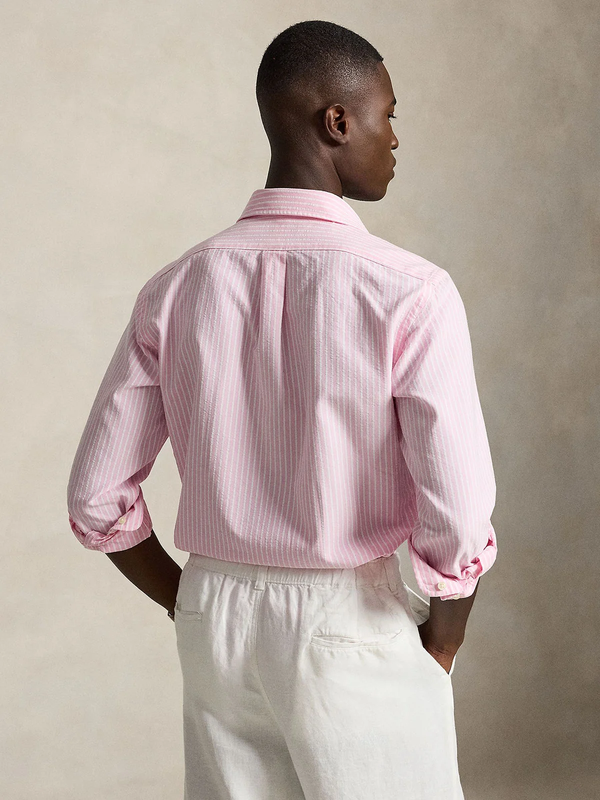 POLO RALPH LAUREN Áo Sơ Mi Nam Tay Dài Custom Fit Seersucker Oxford Shirt