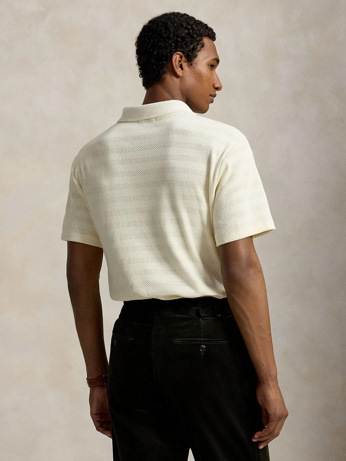 POLO RALPH LAUREN Áo Pullover Nam Tay Ngắn Pointelle-Ribbed Polo Shirt