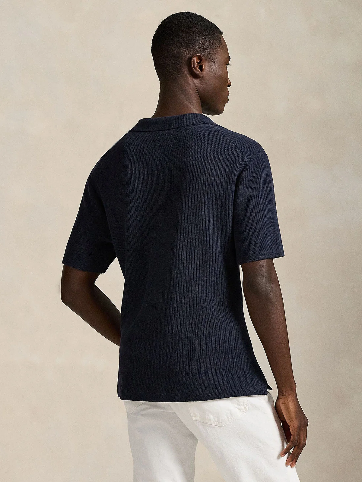 POLO RALPH LAUREN Áo Sơ Mi Nam Tay Ngắn Mesh-Knit Cotton Short-Sleeve Cardigan