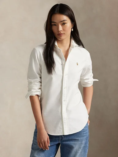 POLO RALPH LAUREN Áo Sơ Mi Nữ Tay Dài Slim Fit Oxford Shirt