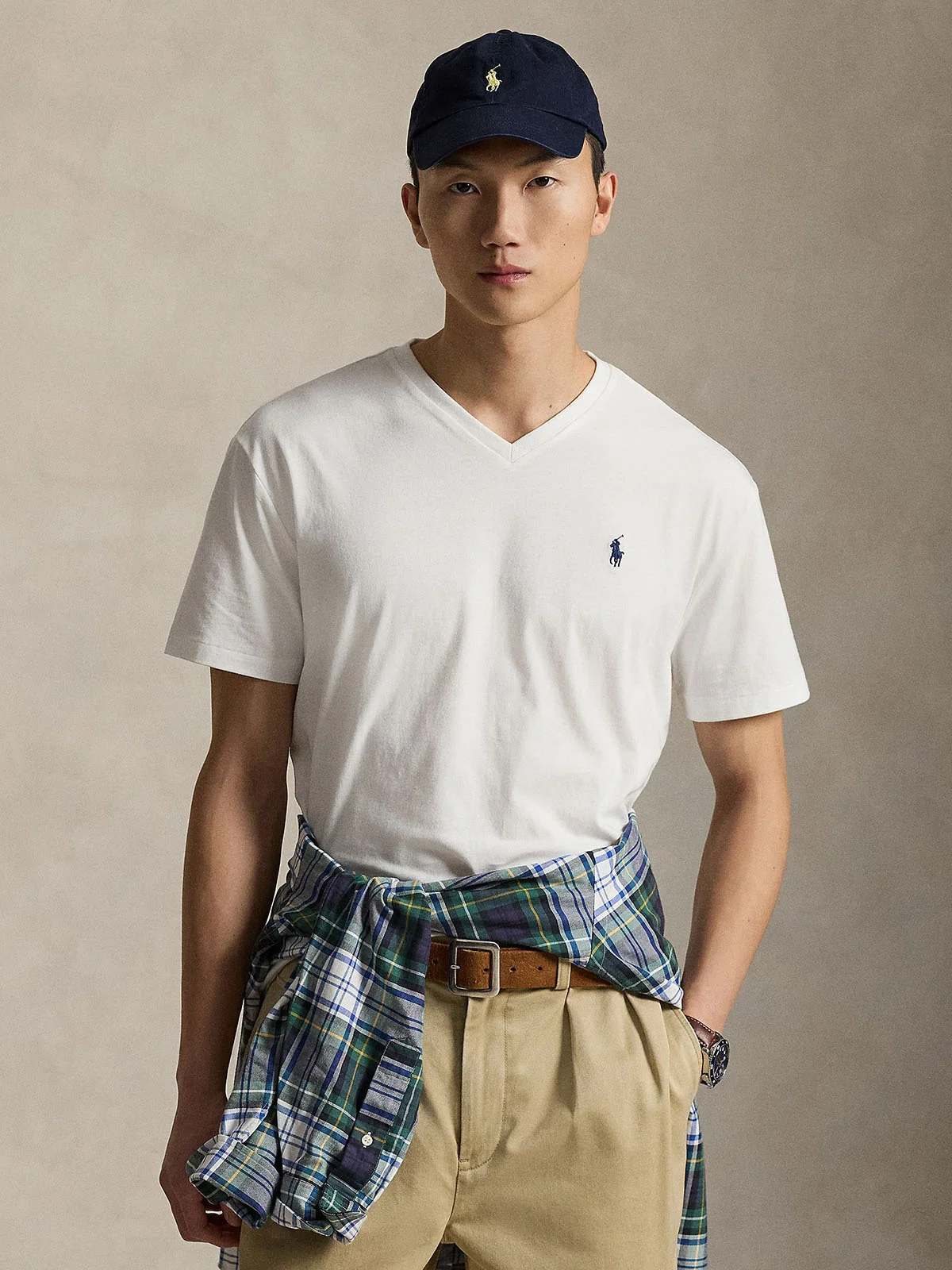 POLO RALPH LAUREN Áo Thun Nam Tay Ngắn Classic Fit Jersey V-Neck T-Shirt