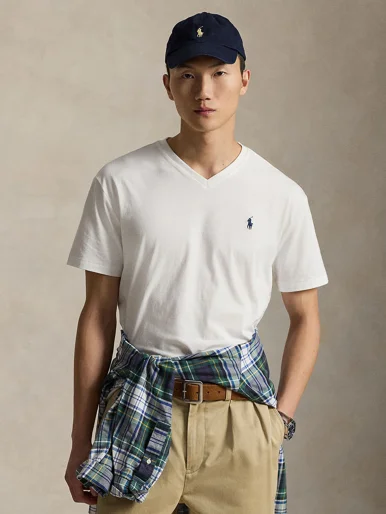 POLO RALPH LAUREN Áo Thun Nam Tay Ngắn Classic Fit Jersey V-Neck T-Shirt