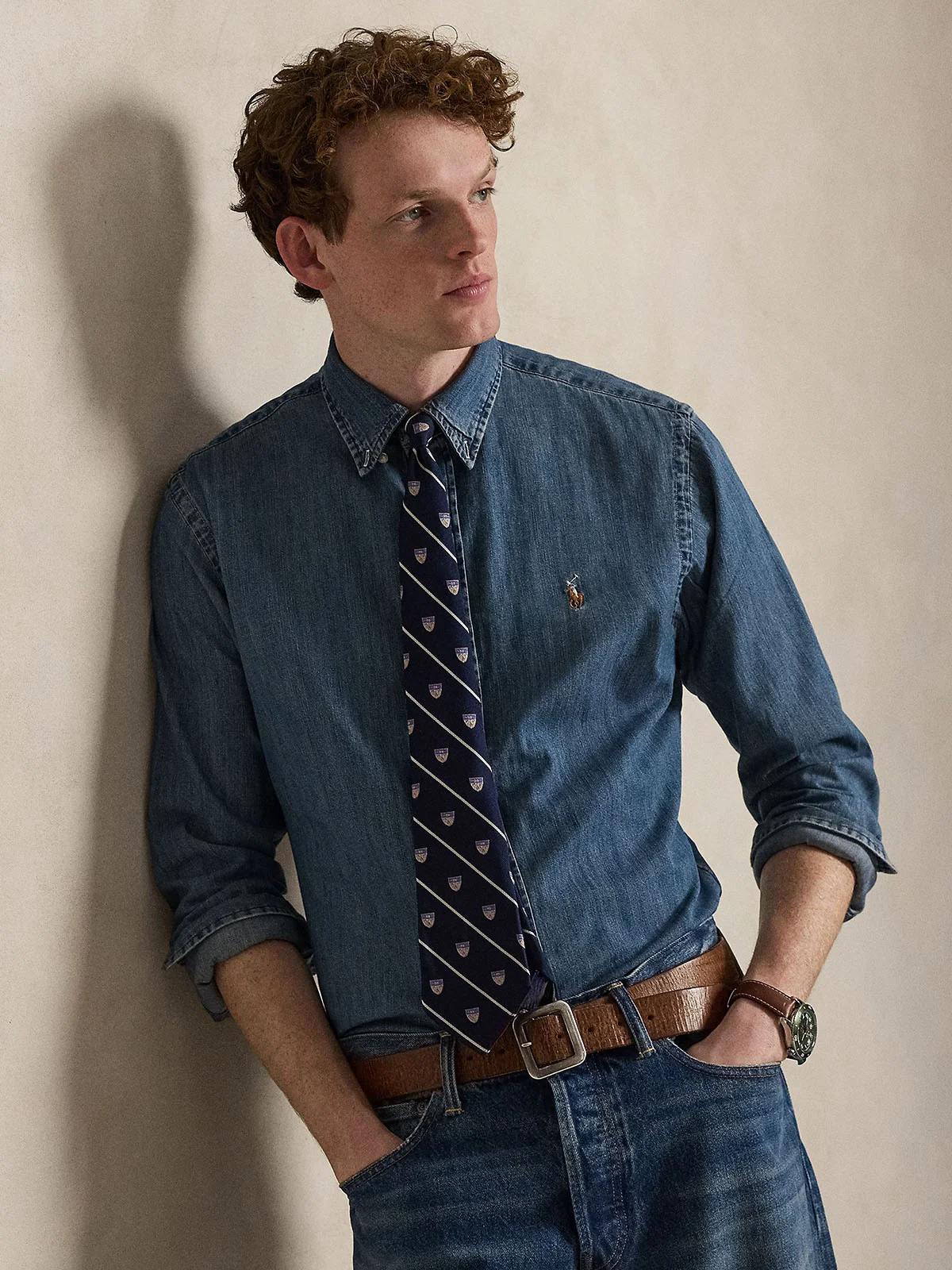 POLO RALPH LAUREN Áo Sơ Mi Nam Tay Dài Custom Fit Denim Shirt