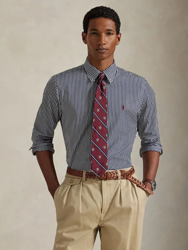 POLO RALPH LAUREN Áo Sơ Mi Nam Tay Dài Slim Fit Striped Stretch Poplin Shirt